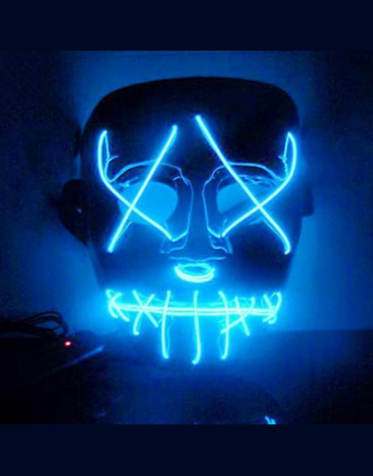 Halloween Maski LED Light Up Śmieszne Maski Na Purge Wybory Rok Wielki Festiwal Cosplay Kostium Zaopatrzenie Party Maski Glow In