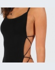 COLROVIE Strappy Backless Bodysuit Kobiety Czarny Bez Rękawów Hot Summer Beach Body Fioletowy Scoop Neck Krzyż Slim Cami Body