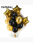 13 sztuk/partia 12 cal pearl black gold Lateksowe balony z 18 cal złota gwiazda ślub urodziny party decor nadmuchiwane powietrze