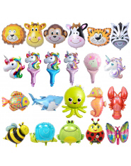 6 sztuk Mini Zwierząt Balony Foliowe Birthday Party Dekoracje Dzieci Ocean Ryb Piłki Nadmuchiwane Zabawki Baby Shower Zwierząt P