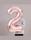 1 pc 40 "inch Giant Rose Złota Folia Mylar Helu Balon Urodziny 1st Urodziny Dekoracje i Dostarcza Duża Liczba Anniversaire Preze