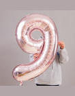 1 pc 40 "inch Giant Rose Złota Folia Mylar Helu Balon Urodziny 1st Urodziny Dekoracje i Dostarcza Duża Liczba Anniversaire Preze