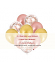 Złota róża Konfetti Lateksowy Balon Zestawy Dla Nowożeńców/Baby Shower DIY Miłość Dekoracje Ślubne Dostawy Urodziny Globos Zabaw