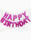 16 "alfabet List Balon Foliowy SZCZĘŚLIWY URODZINY Balony Różowe Złoto Powietrza ballon Na Urodziny Dekoracje Dzieci Dorosłych G