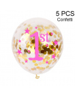FENGRISE 1st Urodziny Strona Dekoracji Dzieci Balony Numer 1 Pierwszej Balony Urodziny Balony Szczęśliwy Urodziny Baby Shower Ch