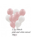 30 sztuk 10 cal Balony Lateksowe Nadmuchiwane Biały/Różowy/Różowy Balony dla Domu Wedding Party Decoration Wieczór Panieński dos
