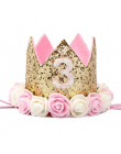 Szczęśliwy Pierwsze Urodziny Party Kapelusze Decor Cap Jeden Urodziny Kapelusz Princess Crown 1st 2nd 3rd Rok Stary Numer Dzieck