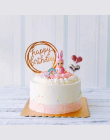 1 sztuk akrylowe z okazji urodzin miłość ciasto topper na urodziny cupcake flag baby shower party akcesoria dekoracje ślubne