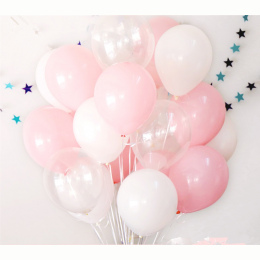 12 sztuk 2.3g Różowy Biały 2.8g Przezroczysty Balony Lateksowe Helem Szczęśliwy Birthday Party Supplies Baby Shower Ślub Decro k