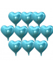 18 calowy 10 sztuk Baby Shower Party Balon Foliowy Różowy i Niebieski W Kształcie Serca Hel Powietrza Ball Ślub Birthday Party d