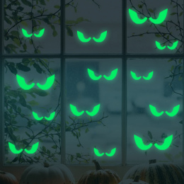 2018 Gorąca Sprzedaż 18 sztuk/zestaw Świecące W Ciemności Oczy Szklane Ściany Naklejki Halloween Dekoracje Ścienne Luminous Ozdo