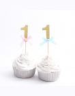 10 SZTUK Szczęśliwy Pierwsze Urodziny Cupcake Wykaszarki 1st Baby Boy Dziewczyna Ozdoby Jestem JEDNYM Mój 1 Rok Birthday party m