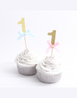 10 SZTUK Szczęśliwy Pierwsze Urodziny Cupcake Wykaszarki 1st Baby Boy Dziewczyna Ozdoby Jestem JEDNYM Mój 1 Rok Birthday party m