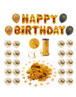 FENGRISE 30 40 50 60 70 Szczęśliwy Urodziny Dekoracje Dorosłych Dostosowane Birthday Party Supplies Złoto Czarny Rocznica Decor