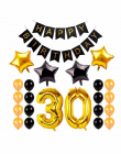 FENGRISE 30 40 50 60 70 Szczęśliwy Urodziny Dekoracje Dorosłych Dostosowane Birthday Party Supplies Złoto Czarny Rocznica Decor