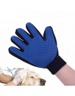 Dog Grooming Niebieski Rękawiczki Grzebień dla Zwierząt Koty Psy Pet Rękawicy Włosów Wanna Masaż Usuwanie Włosów Prawa Ręka Ręka