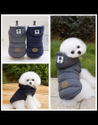 Dwie Stopy Zima Pies Ubrania Niebieski Szary Kolor S-xxl Rozmiar Do Wyboru Super Ciepłe I Miękkie Bawełniane Wyściełane pies Zim