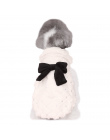 HOOPET Zwierzęta Ubrania Eleganckie Luksusowe Futra Zima Płaszcz Mały Pies Kot Ubrania Bowknot Chihuahua