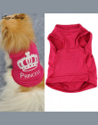 1 pc Pet Ubrania Dla Małych Psów XS-L Moda Zwierzęta Pies Kot Cute Princess T-shirt Ubrania Kamizelka Płaszcz Letni Puggy kostiu