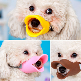Pies Kufa Silikon Słodkie Kaczka Usta Maski Kufa Kora Brań Stop Mały Pies Anti-zgryz Maski Produkty Dla Psów Zwierzaki Akcesoria