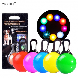 YVYOO Pet Dog puppy Kot Noc Światła LED świecące naszyjnik Bezpieczeństwa Miga Obroża pet Luminous Jasne Światła Kolorowych C04