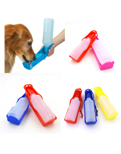 250 ml Składany Pet Dog Butelek Wody Pitnej Podróży Ręcznych Puppy Psy Wycisnąć Butelka Wody Dozownik Opuść Wody pan