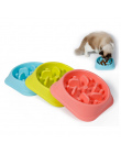 Plastikowe Pet Feeder Anti Ssania Miska Pies Puppy Kot Spowolnić Eatting Podajnik Zdrowej Diety Danie Dżungli Projekt Różowy Nie