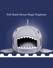 Hot Sprzedam Psa Łóżko Shark Kształt Myszy Zmywalny Dom Legowisko Kot Dom Zdejmowane Poduszki Łóżko Dla Zwierząt Shark Dog Dom d