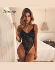 Ziamonga 2017 Body Fitness White Lace Body Sexy Przezroczyste Body Drążą Przebrania Pajacyki Kobiet Kombinezon Bez Rękawów