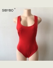 Sibybo 2018 Sexy Chic Backless Body Kobiety Czarny/Biały Głębokie V Neck Lato Bodycon Body Pajacyki kobiet Kombinezon