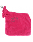 Pies Szlafrok Ciepłe Zwierzęta Odzież Super Chłonne Suszenie Ręczników Dla Zwierząt haft Łapa Kota Kaptur Zwierzę Ręcznik kąpiel