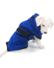 Pies Szlafrok Ciepłe Ubrania Dla Psów Super Chłonne Suszenie Ręczników dla Złoty Teddy Niebieski Ręcznik kąpielowy XS-XL Pet Sup