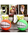 Śmieszne Zwierzęta Dog Puppy Kot Piłka Zabawka Zęby PCV Dźwięk Chew Psy Grać Pobieranie Squeak Zabawki Pet Supplies