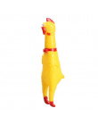 Gorąca Sprzedaż 17 cm Żółta Gumowa Krzyczy Kurczak Pet Dog Puppy Toy Chew Zapiszczeć Odpowietrzania Zabawki