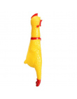 Gorąca Sprzedaż 17 cm Żółta Gumowa Krzyczy Kurczak Pet Dog Puppy Toy Chew Zapiszczeć Odpowietrzania Zabawki