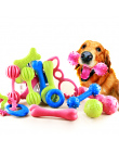 18 Style Pet Dog Toy Chew Piskliwy Gumowe Zabawki dla Kotów Puppy Dziecko Psy nietoksyczny Rubber Toy Funny sutek Ball Interakty