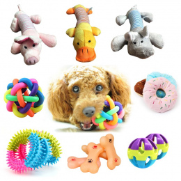 1 sztuk Popularne Zwierząt Szczeniak Zabawki dla Małych Psów Squeak Zabawki Pies Piłka Dzwon Chew Zabawki Grać Do Zębów Szkoleni