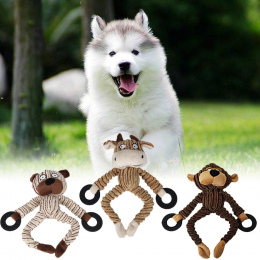 3 rodzaje Śmieszne Pies Zabawki Chew Piszczki Zabawki Krowa/Bear Pluszowe Żucia Dźwięku Molowy Zgryz Szlifowania Kształt Zwierzą