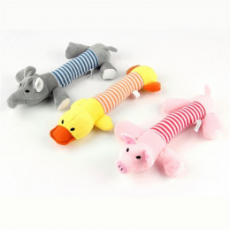 3 Styl Wzory Dźwiękowe Zabawki Dla Psów Pet Puppy Chew Piskliwy Piszczałka Plush Dźwięk Kaczki Pig & Słoń Zabawki