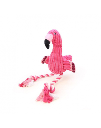 Flamingo Kształt Psa Zabawki Piskliwy Pet Szczenięta Chew Toy