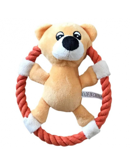 Najnowszy 3 Kolory Śliczne Gnawing Pies Zabawki Pluszowe Zwierzątko Zabawki Trwałe 100% Naturalnej Bawełny Pluszowe Żucia Zabawk