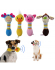 1 PC Cartoon Pies Zabawki Zabawki Dźwiękowe Pet Dog Puppy Chew Piszczałka Plush Żyrafa Monkey Akcesoria