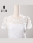 2017 Odzież Kobiet Szyfonowa Bluzka Koronki Crochet Kobiet Koreański Damska Koszule Blusas Topy Shirt Biały Bluzki slim fit Topy