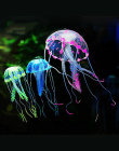 Ładne Świecące Efekt Silikonowe Sztuczne Żywe Jellyfish Aquarium Fish Tank Dekoracji Ornament