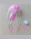 Ładne Świecące Efekt Silikonowe Sztuczne Żywe Jellyfish Aquarium Fish Tank Dekoracji Ornament