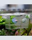 Akwarium Przejrzyste Podwójna Miska Walki Ryby Mini Dom Inkubator Box Dla Fry Izolacji Wylęgarnia Gad Klatka Żółw Dom
