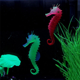 Środowiska i przyjazny Świecenia Sea Horse Hippocampus Akwarium silikonowe Fish Tank Dekoracji Darmowa Wysyłka