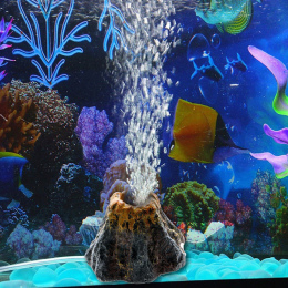 Ładne Wulkan Kształt Aquarium fish tank decor pompa tlenu pęcherzyk powietrza kamień Powietrza Napędu Pompy Ryby Zabawki Zbiorni