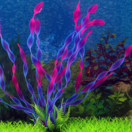 Fish Tank Dekoracji Akwarium Ozdoby Fioletowy Zielony Sztuczne Wodnych Tworzywa Sztucznego Podwodne Wody Trawa Roślin Krajobraz 