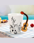 Creative Music Skrzypce Style Gitara Ceramiczne Kubek Kawy I Herbaty Mleka Klepka Kubki z Uchwytem Kubek Kawy Nowość Prezenty